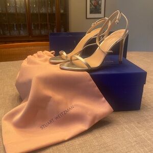 STUART WEITZMAN SILVER DANCER 95 SANDAL